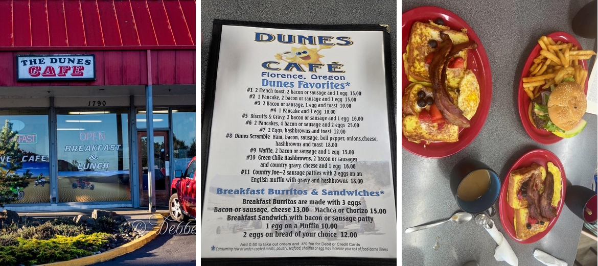 The Dunes Cafe Menu