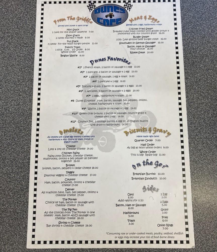 The Dunes Cafe Menu image 3
